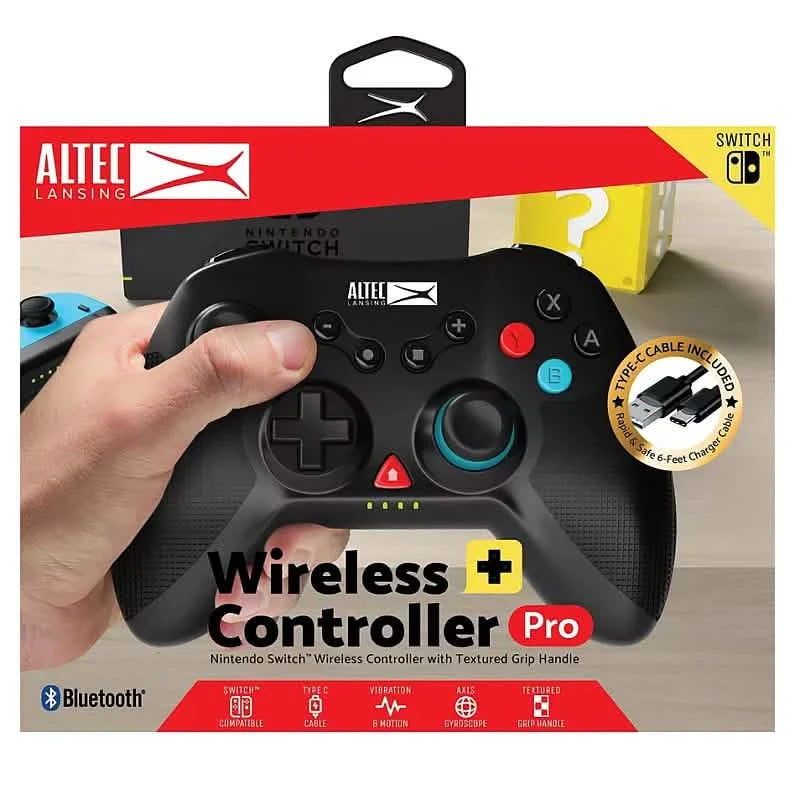 Altec Lansing Black Nintendo Switch Wireless + Gaming Controller Pro DailySale