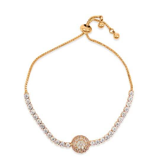 Amazing Luxurious Classic Yellow Micro Pava Ball Slide Bracelet DailySale