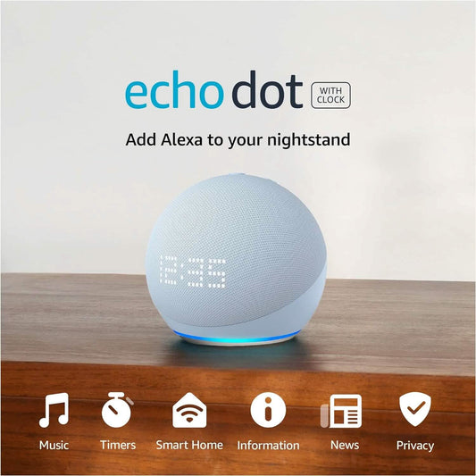 Amazon Echo Dot (5th Gen) with Clock (Refurbished) DailySale