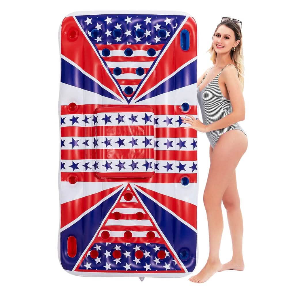 American Flag Beer Pong Cooler Float DailySale