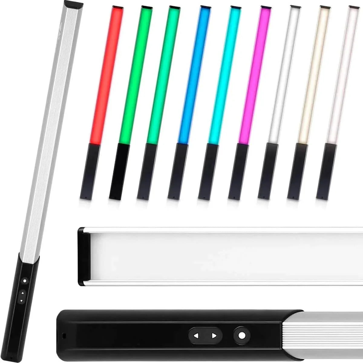 AMZDEAL RGB LED Light Wand, LED Photography Light, 1000 Lumens Adjustable 3000K-6000K, 9 Colors Temperature & 30 Lighting Mode DailySale