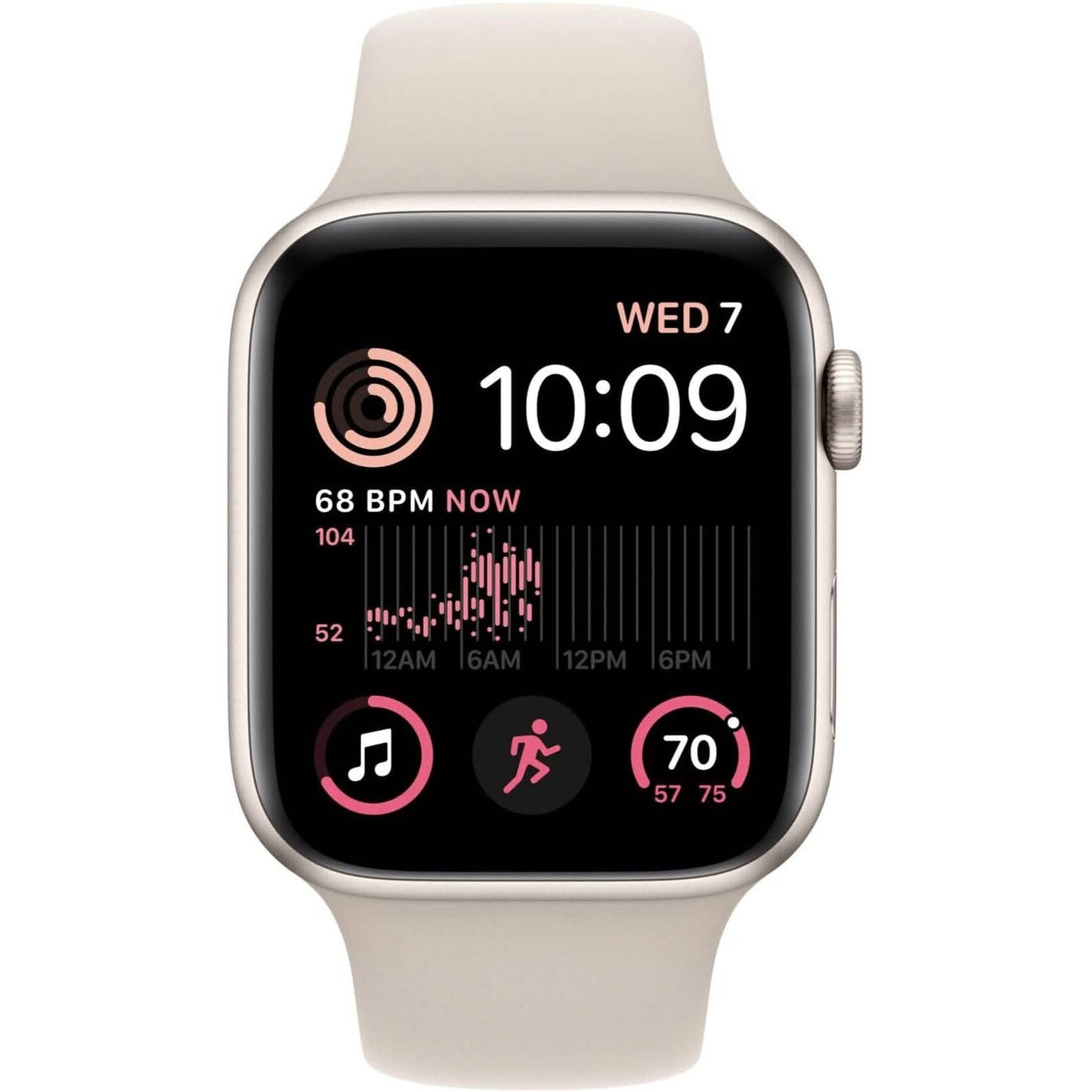 Apple Watch SE 2nd Gen 40mm GPS Starlight with S/M Starlight Sports Band (Refurbished) DailySale