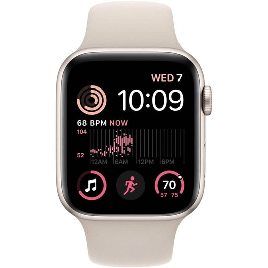 Apple Watch SE 2nd Gen 40mm GPS Starlight with S/M Starlight Sports Band (Refurbished) DailySale