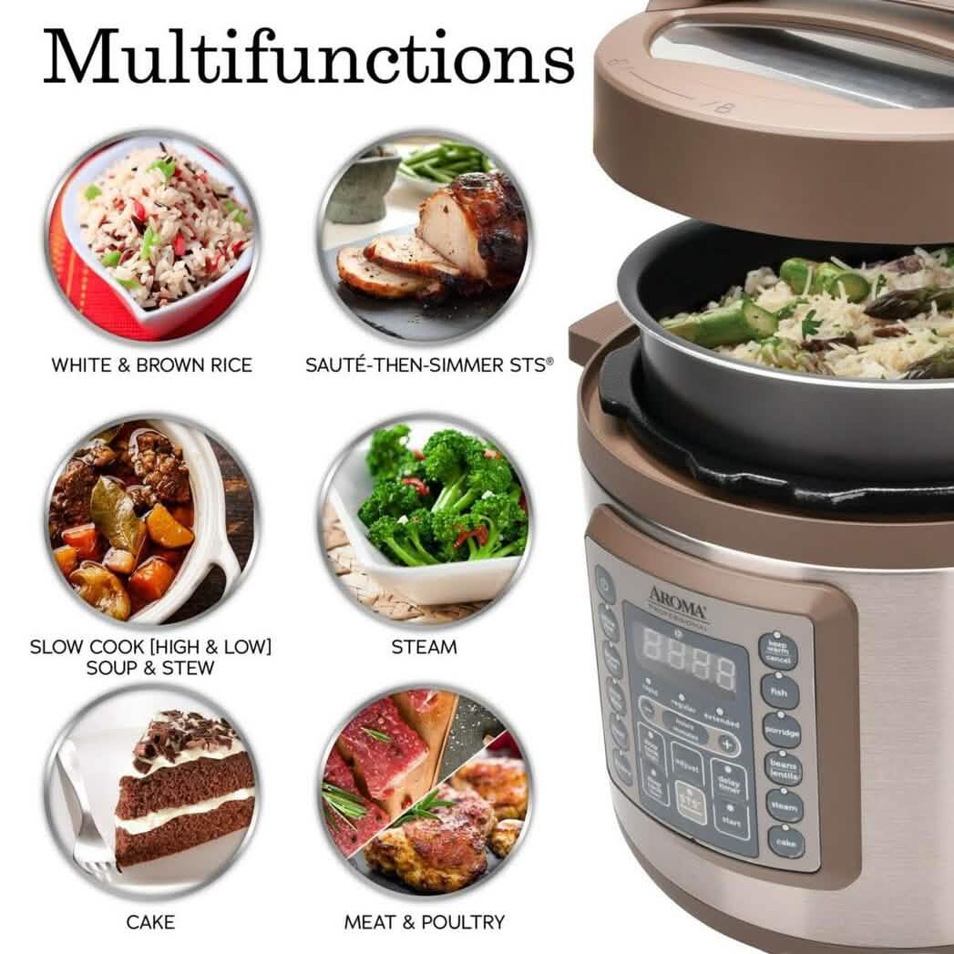 Aroma Housewares Professional MTC-8016 Digital Pressure Cooker 6 quart DailySale