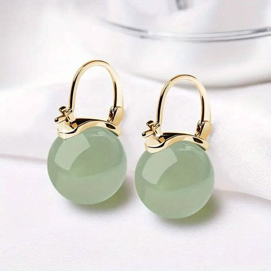Artificial Jade Temperament Earrings DailySale