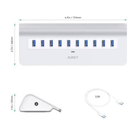 Aukey 10-Port CB-H6 USB 3.0 Hub DailySale