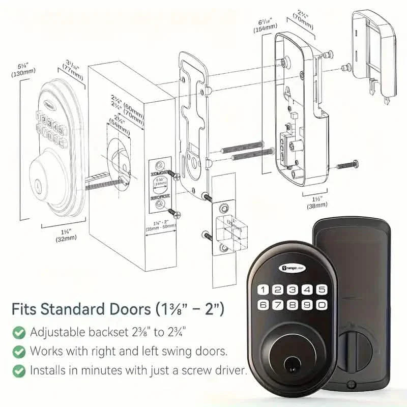 Auto Smart Keypad Door Lock Set DailySale
