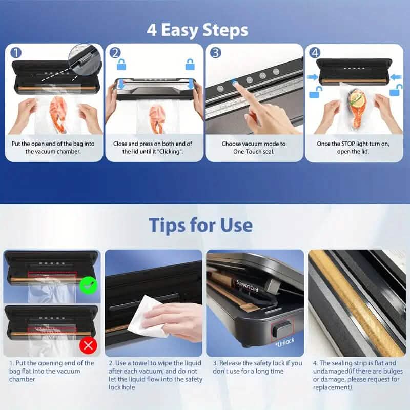 Automatic Food Vacuum Sealer Bag Bundle Machine DailySale