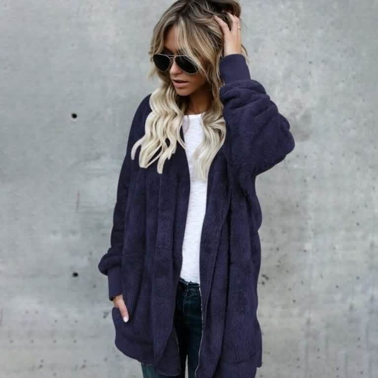Autumn Winter Jacket Female Coat Causal Soft Hooded Pocket Fleece DailySale