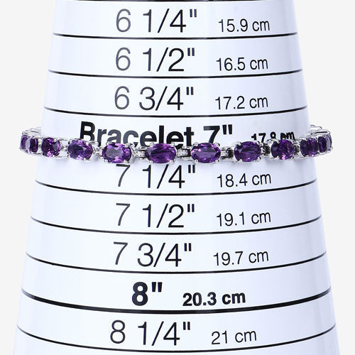 7.98 Carat Genuine Amethyst .925 Sterling Silver Bracelet Bids.com