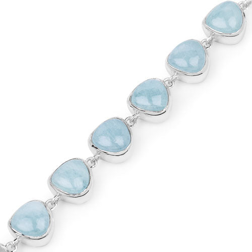 25.90 Carat Genuine Aquamarine .925 Sterling Silver Bracelet Bids.com