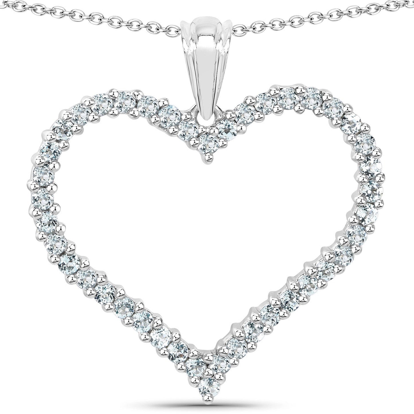 2.10 Carat Genuine Blue Topaz .925 Sterling Silver Pendant Bids.com