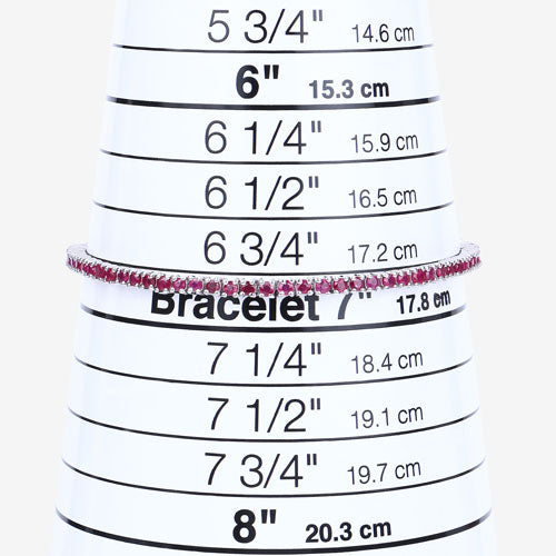 3.35 Carat Genuine Ruby .925 Sterling Silver Bracelet Bids.com