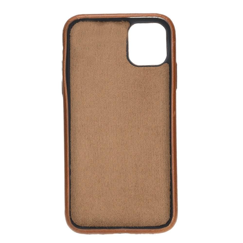 iPhone 11 Genuine Leather Slim Case with Stand – Rock Cover Stand Mizuri Leather