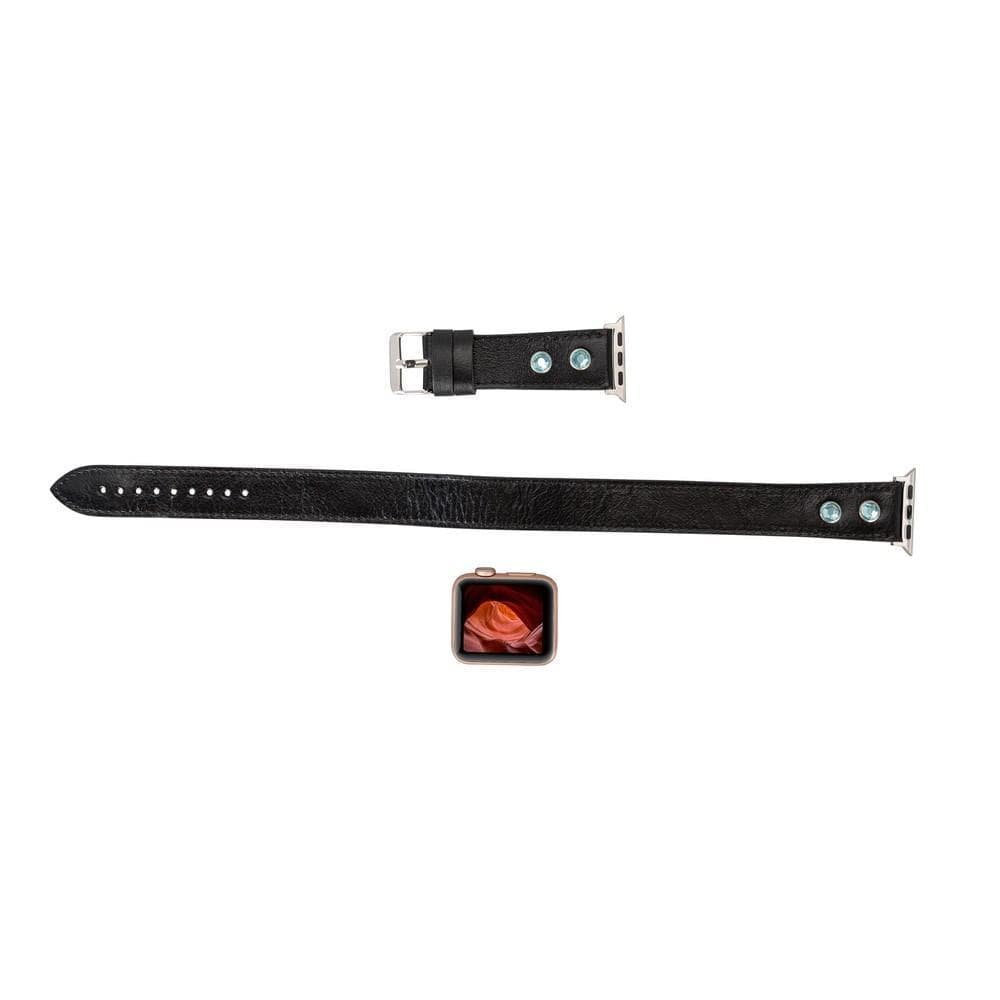 Solitare Double Tour Leather Apple Watch Band Mizuri Leather