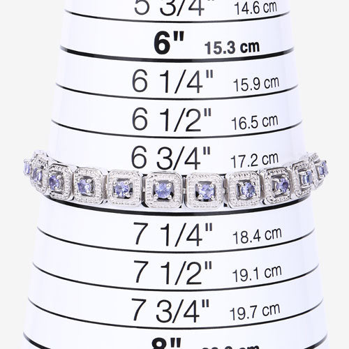 1.10 Carat Genuine Tanzanite .925 Sterling Silver Bracelet Bids.com