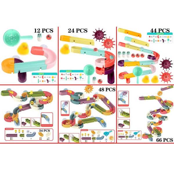 Baby Bath Toys DIY Marble Race Run Assembling Track DailySale