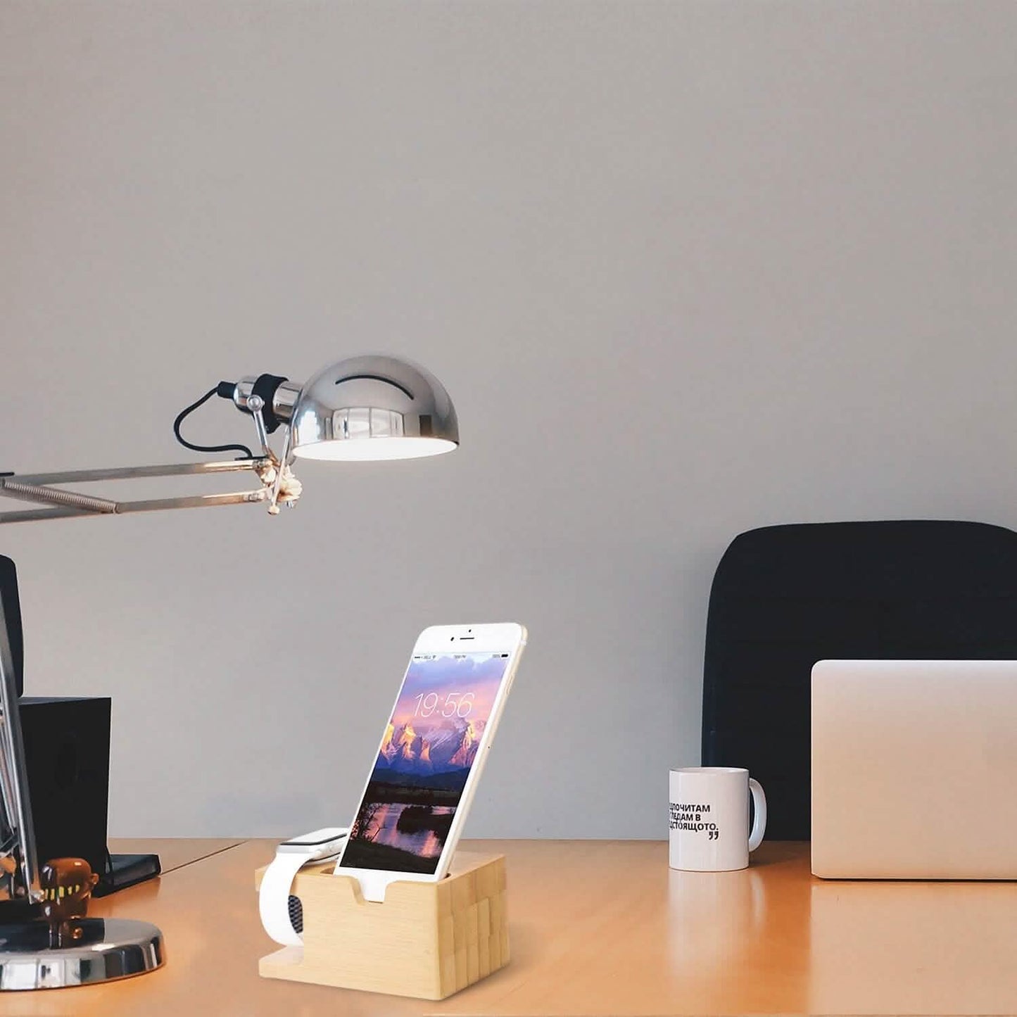 Bamboo Wood Charging Stand for Apple Watch DailySale