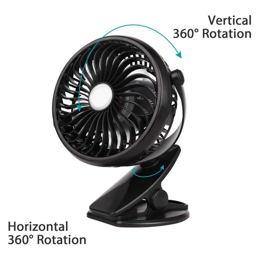 Battery Operated Clip on Mini Desk Fan DailySale