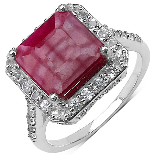 5.35 Carat Genuine Ruby .925 Sterling Silver Ring Bids.com