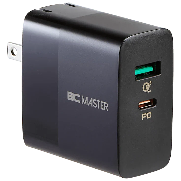 BCMASTER 2-Port Wall Charger 30W USB-C PD and 18W USB-A DailySale