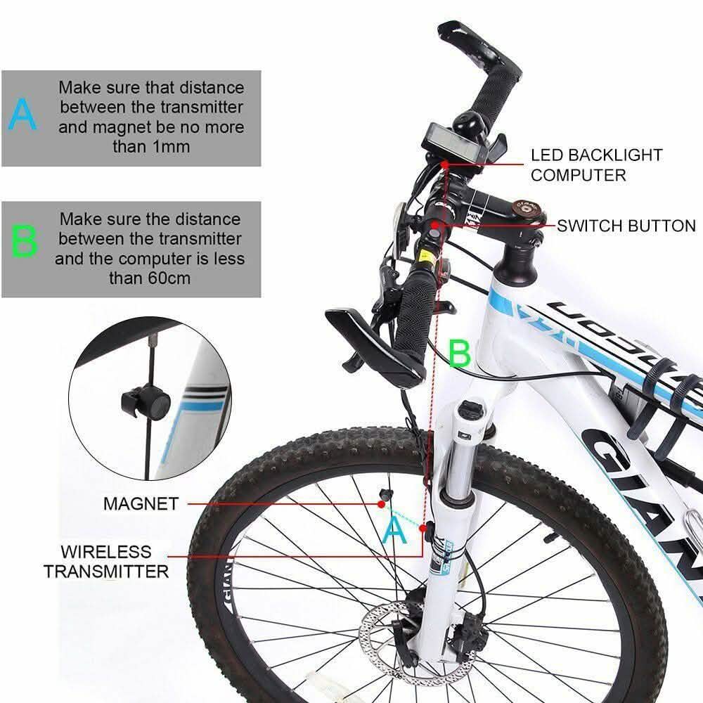 Bicycle Wireless LCD Digital GPS Cycle Computer Backlight Speedometer Odometer DailySale