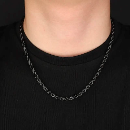 Black Chain Style Titanium Steel Fashion Necklace for Men DailySale