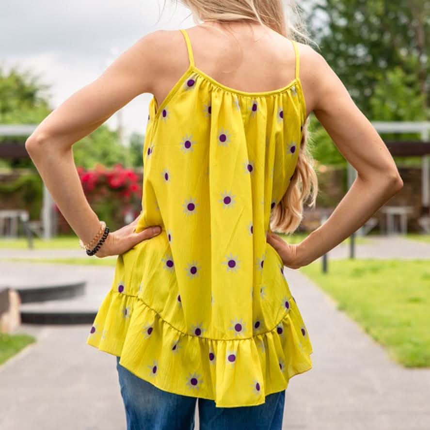Blouse Floral Strap Top DailySale