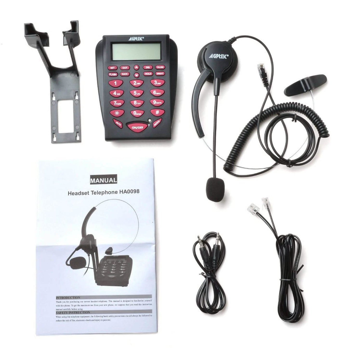 Call Center Dialpad Corded Headset Office Telephone with Corded Headset DailySale