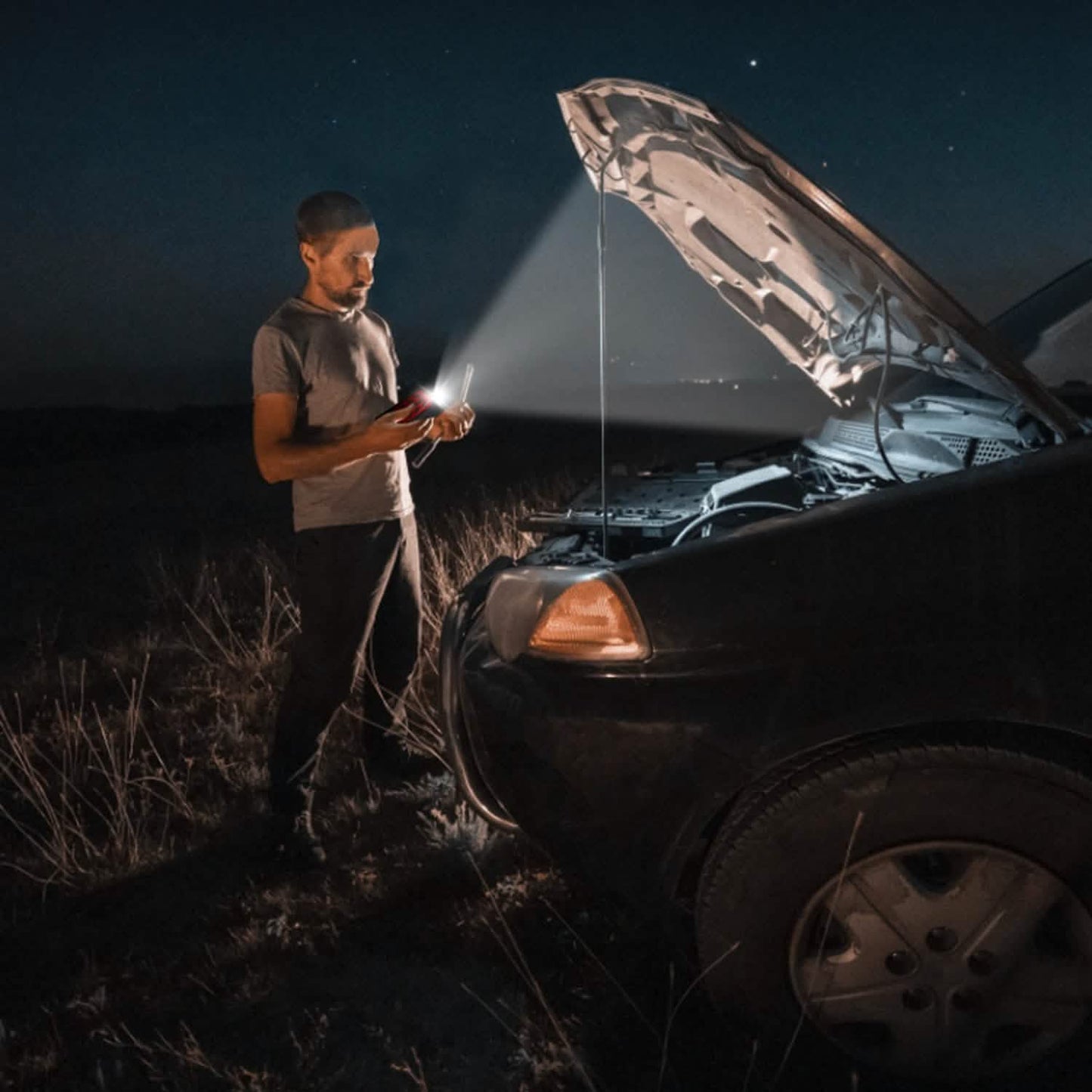 Car Jump Starter Booster with 4 Modes LED Flashlight DailySale