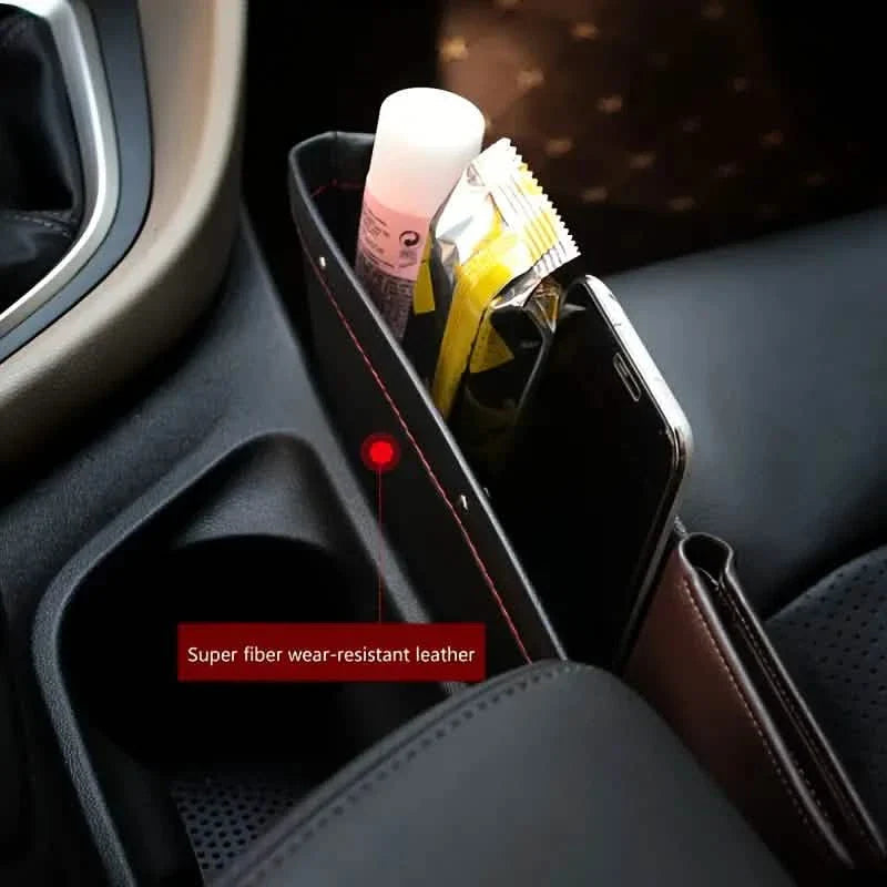 Car Organizer PU Leather Seat Slit Gap Pocket Storage DailySale