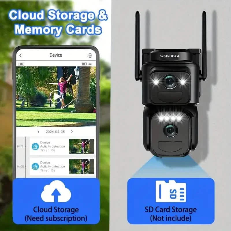 Solar WiFi Security Camera – 360° View, 10x Zoom, Night Vision & Motion Detection DailySale