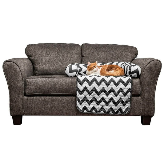 Chevron Reversible Quilted Pet Bed Chair Cover - Assorted Sizes DailySale