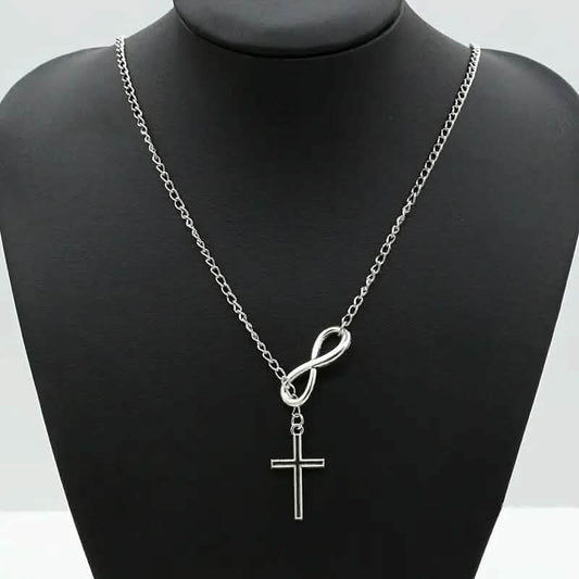 Chic Vintage-Inspired Infinity Cross Pendant Necklace DailySale