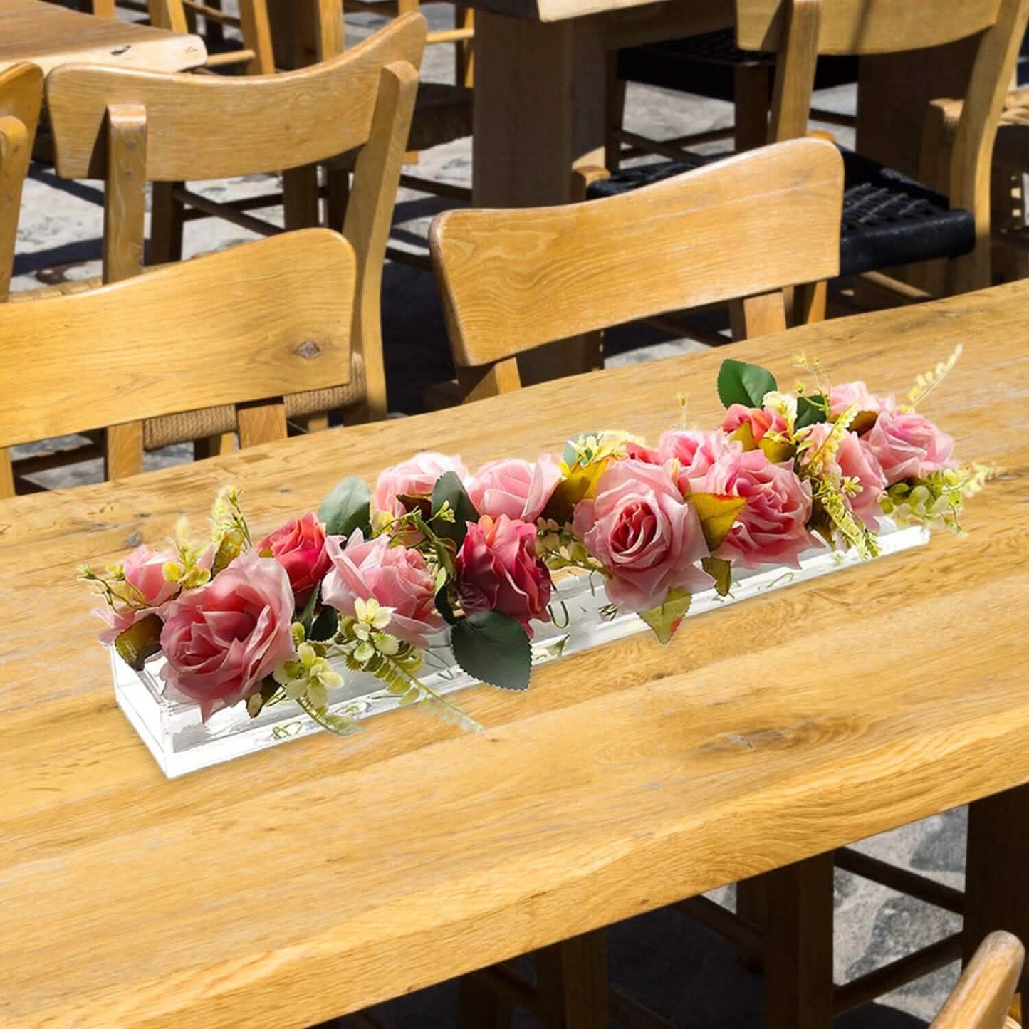 Clear Acrylic Flower Vase for Table Decoration Modern Flower Holder DailySale