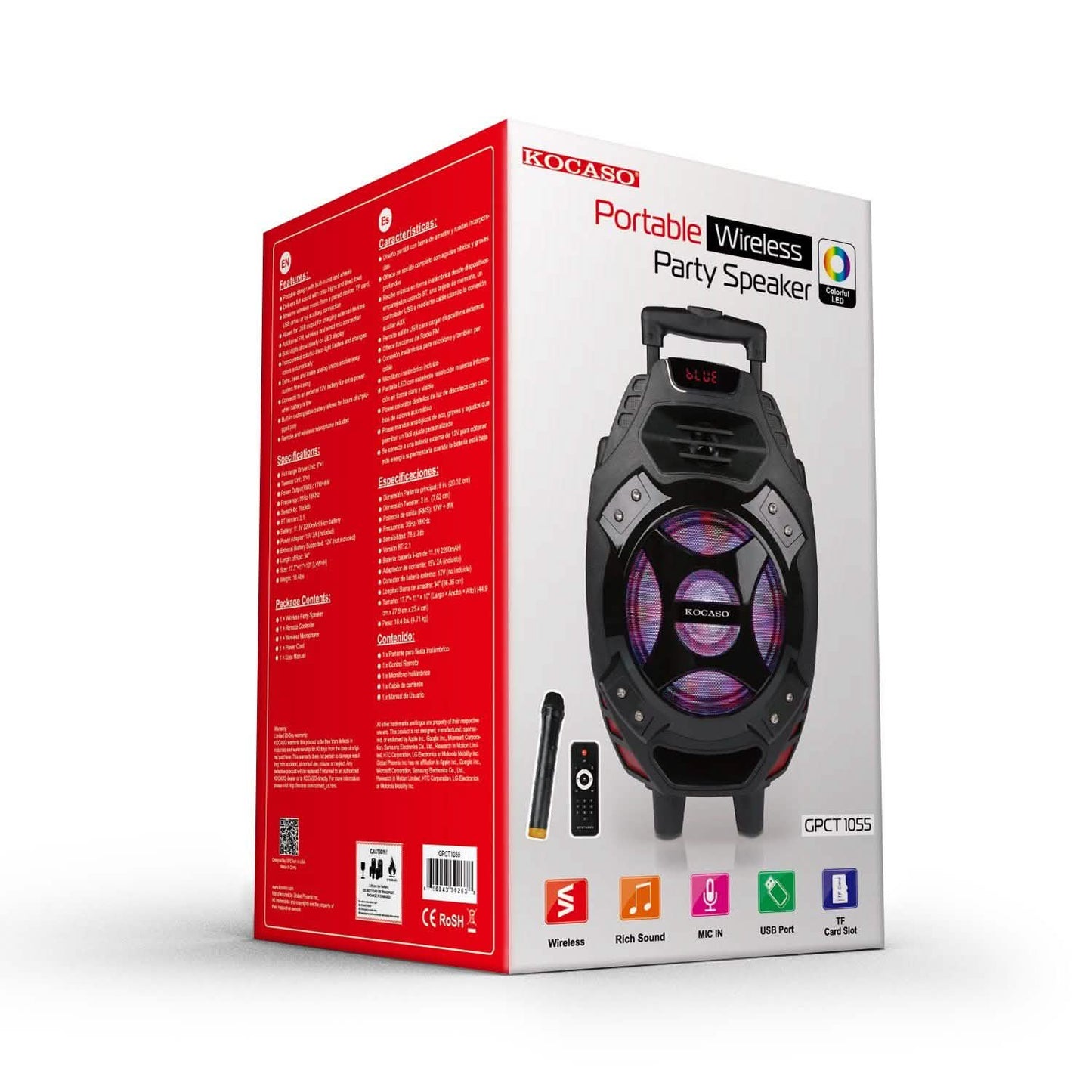 Colorful LED Portable Wireless Party Speaker DailySale