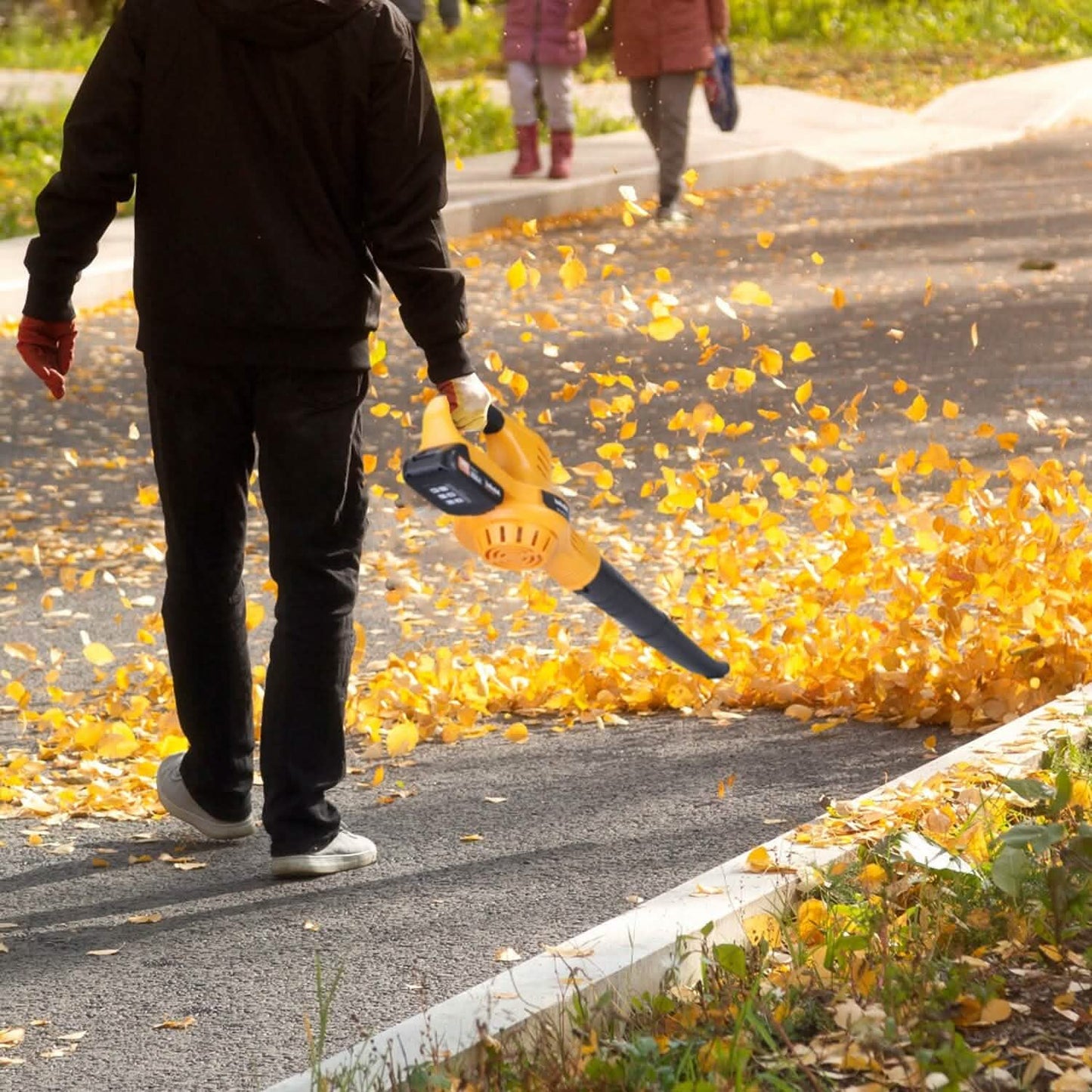 Cordless Leaf Blower Battery Powered Max 124MPH 300CFM with 2 Adjustable Speeds DailySale