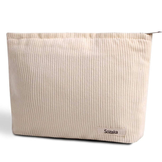 Corduroy Travel Makeup Bag, Large Capacity Travel Wash Bag DailySale