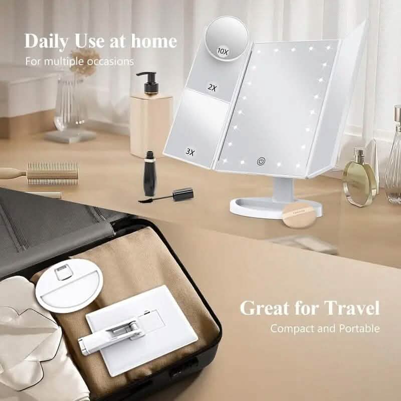 Cosmetic Mirror with Lights and 10X Magnification DailySale