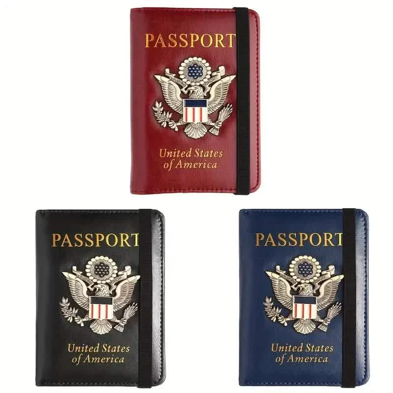 Creative Passport Holder Cover With 3D Metal Badge DailySale