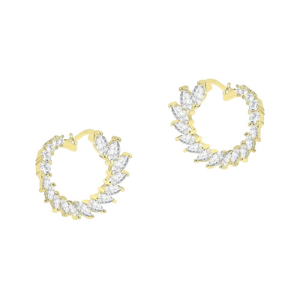 Crescent Moon Earrings Made With Crystals DailySale