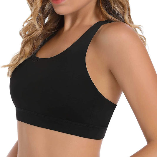 Criss-Cross Back Padded Strappy Sports Bras Medium Support Yoga Bra with Removable Cups DailySale