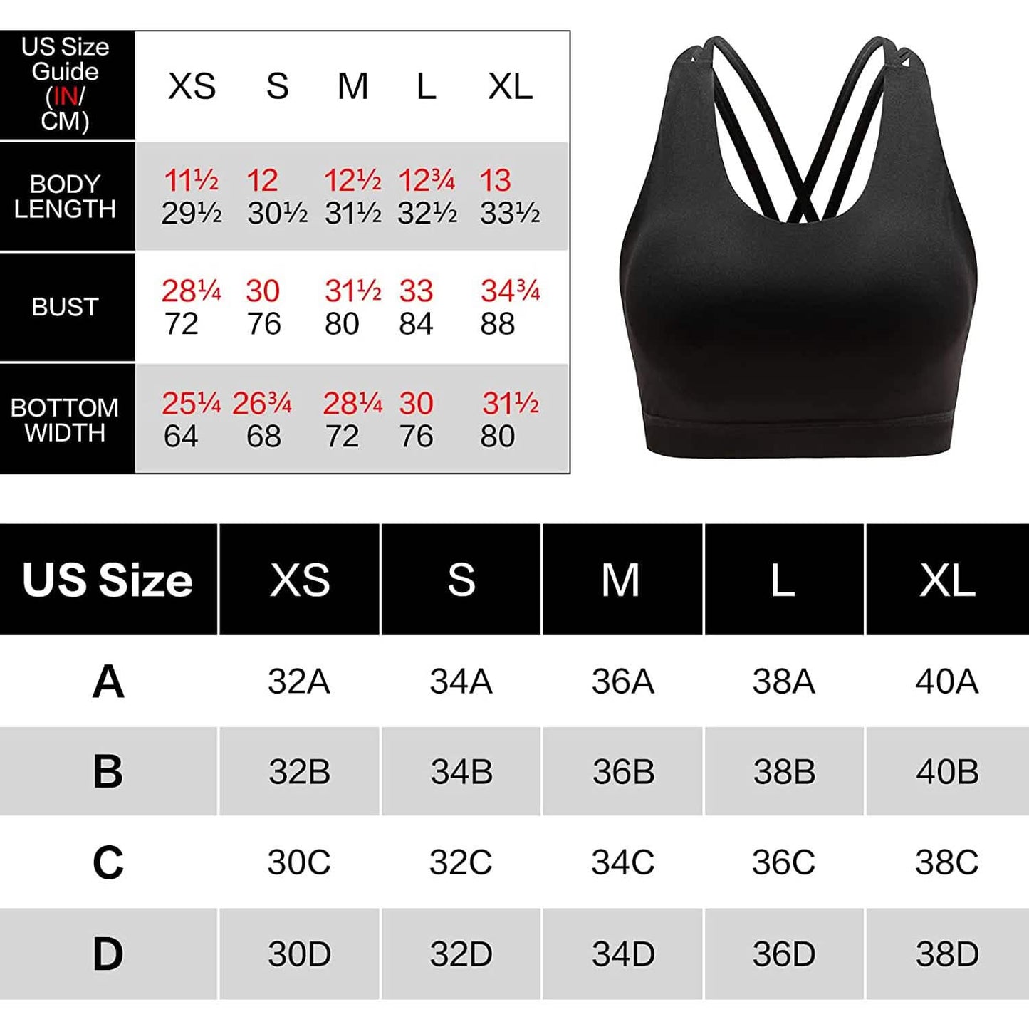 Criss-Cross Back Padded Strappy Sports Bras Medium Support Yoga Bra with Removable Cups DailySale