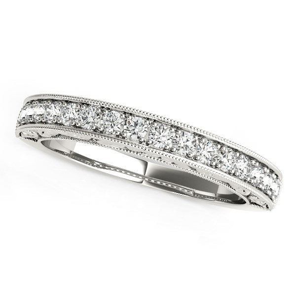 14k White Gold Antique Prong Set Diamond Wedding Ring (1/3 cttw) Bids.com