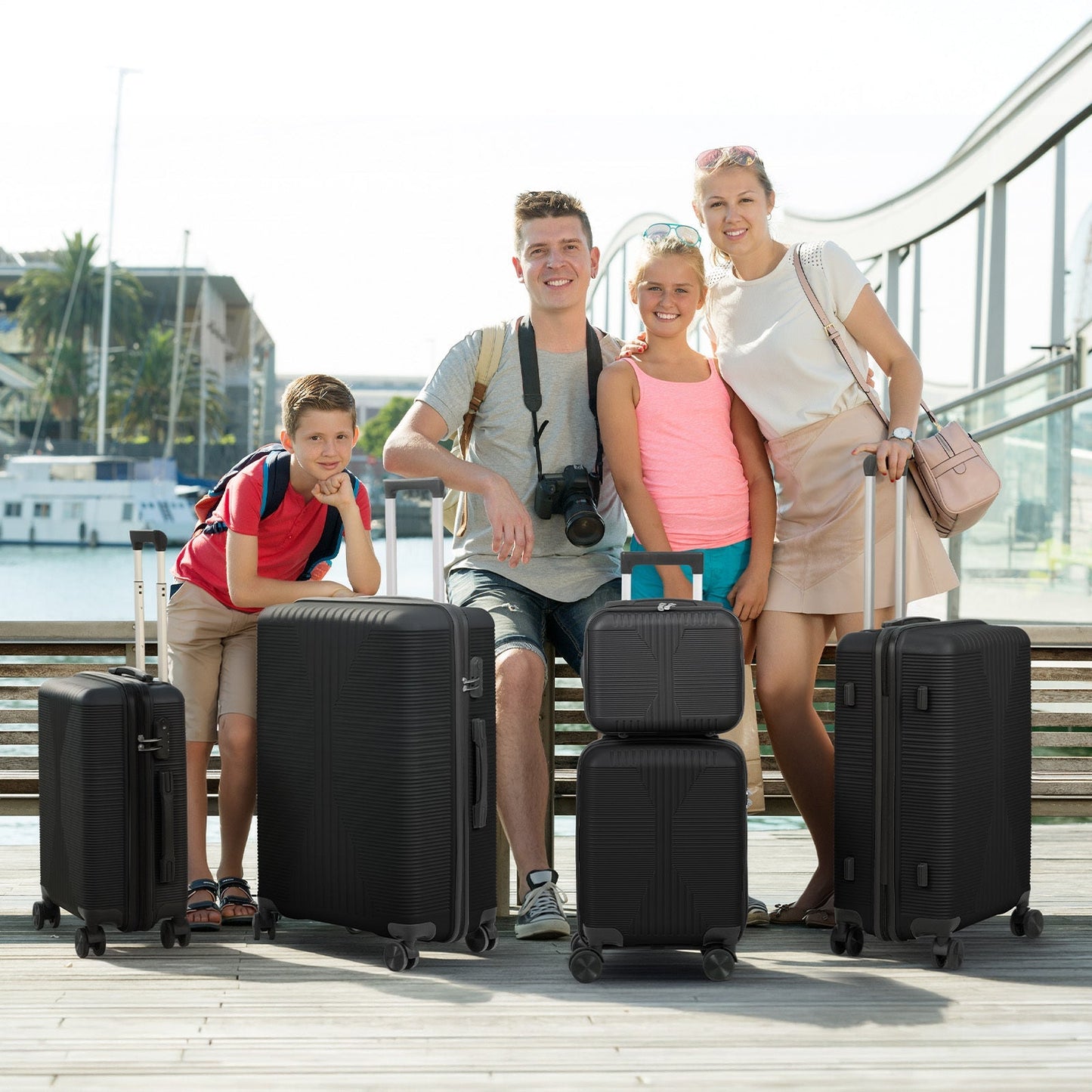 5-Piece Lightweight Luggage Set with Lock – 12/16/20/24/28 Inch DailySale