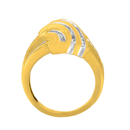 10K Yellow Gold Diamond Bypass Ring (1.0 cttw, H-I Color, I2-I3 Clarity) Bids.com