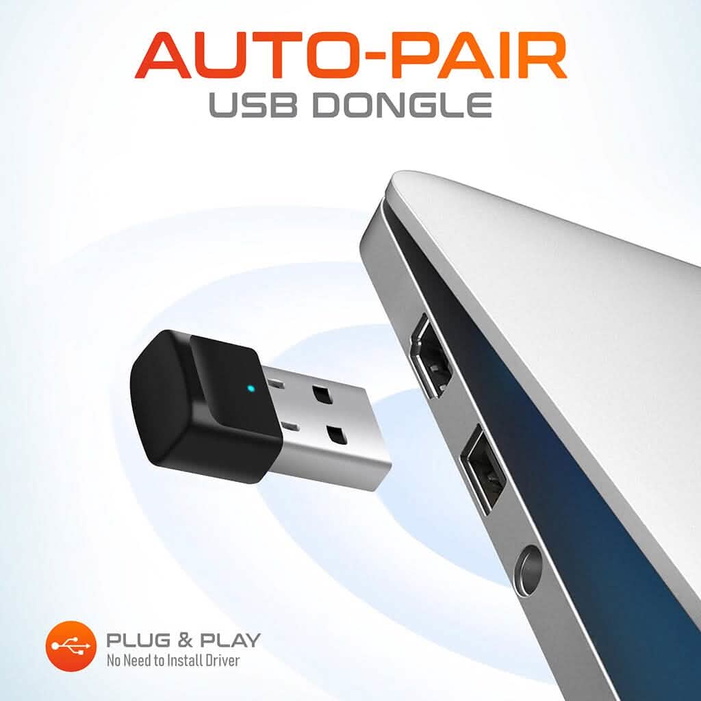 Delton 20X Wireless Computer Headset with USB Dongle Bluetooth Headphone DailySale