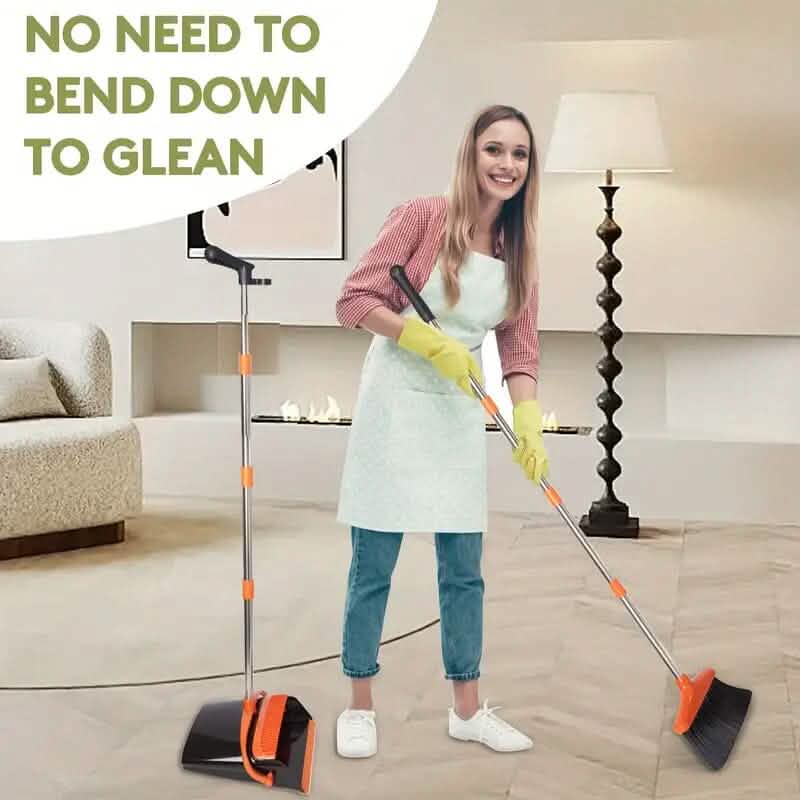 Deluxe Stand Up Broom and Dustpan Set DailySale
