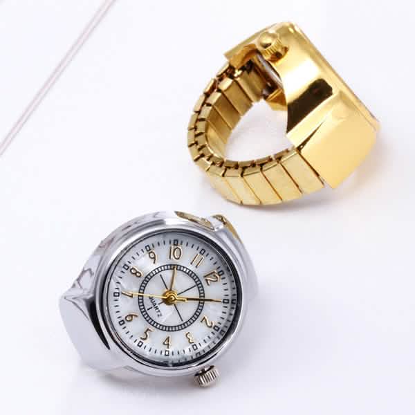 Dial Quartz Watch Creative Steel Cool Elastic Quartz Finger Ring Watch DailySale
