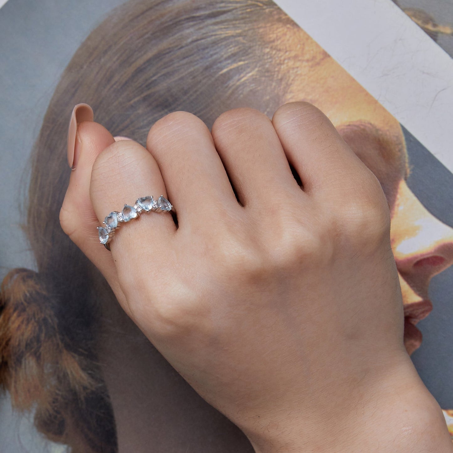 925 Sterling Silver Ring with 4.5mm Pavé Set CZ, Size 7, for Women Bids.com